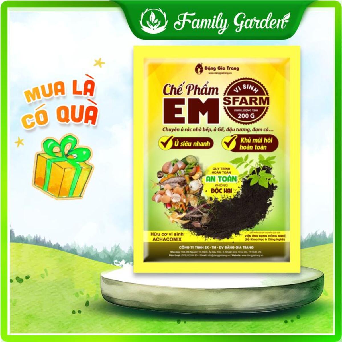 Chế phẩm vi sinh EM TRICHODERMA PLUS SFARM - Độc quyền Family Garden