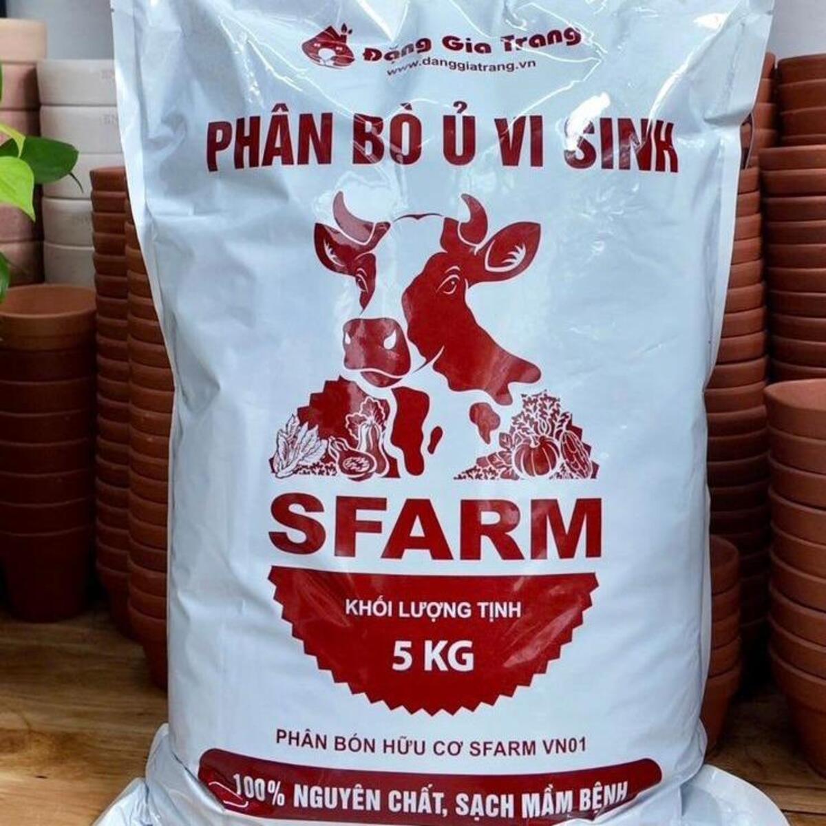 Túi 5kg phân bò hữu cơ vi sinh tăng sức đề kháng sâu bệnh