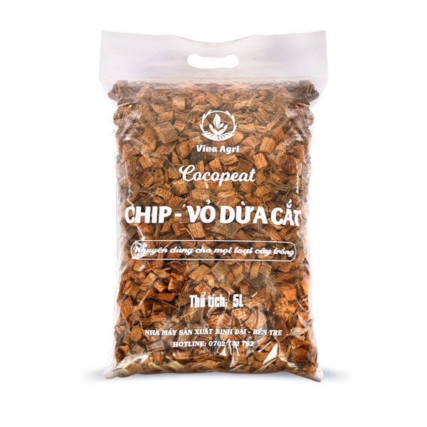 Dạng coco chips - Xơ dừa miếng lớn, vỏ dừa cắt