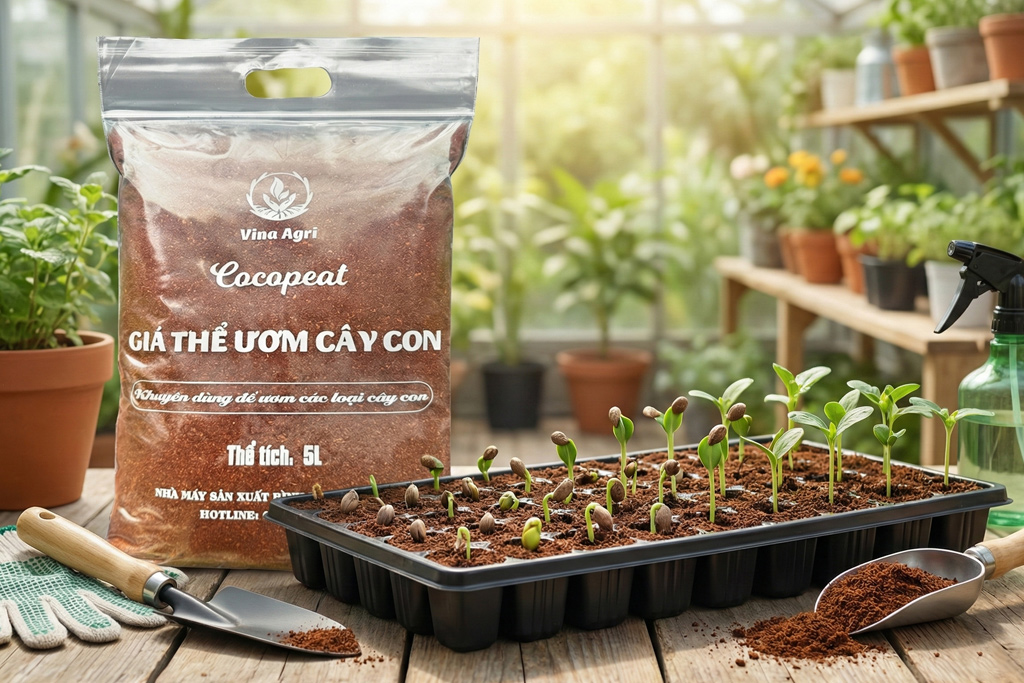 Giá thể ươm cây con cao cấp giúp tỷ lệ nảy mầm cao 