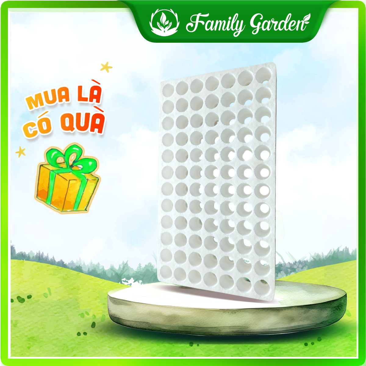 Khay xốp ươm cây 84 lỗ - Độc quyền Family Garden