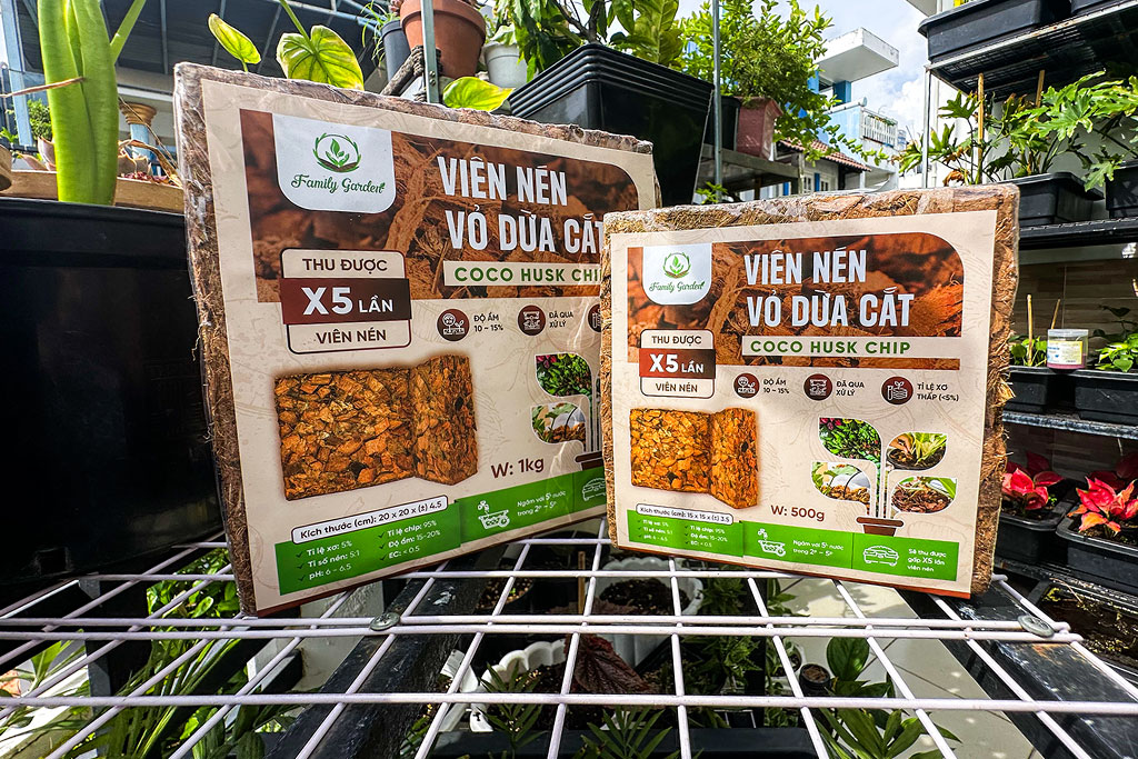 Viên nén vỏ dừa cắt 500Gr của Vật Tư Nông Nghiệp Đô Thị