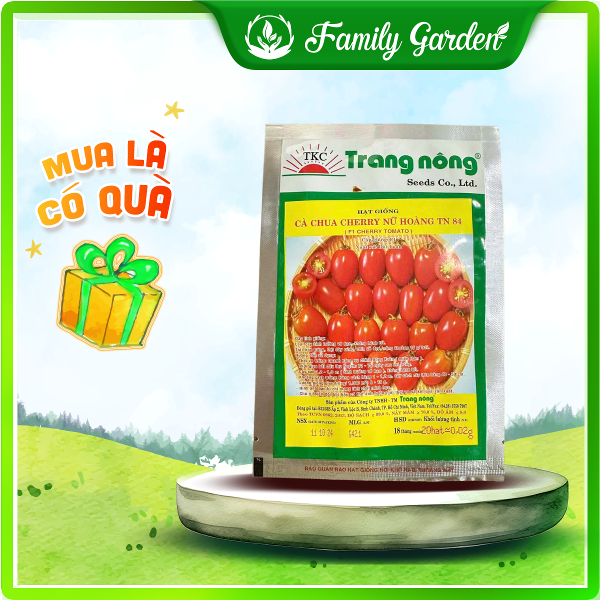 Hạt giống cà chua Cherry nữ hoàng TN 84 - Độc quyền Family Garden