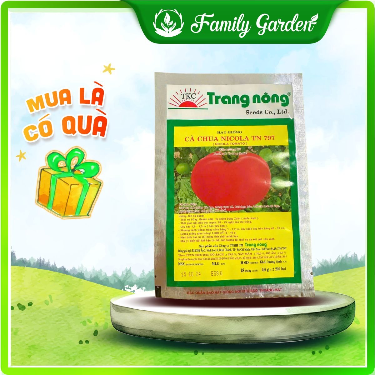 Hạt giống cà chua Nicola TN 797 - Độc quyền Family Garden