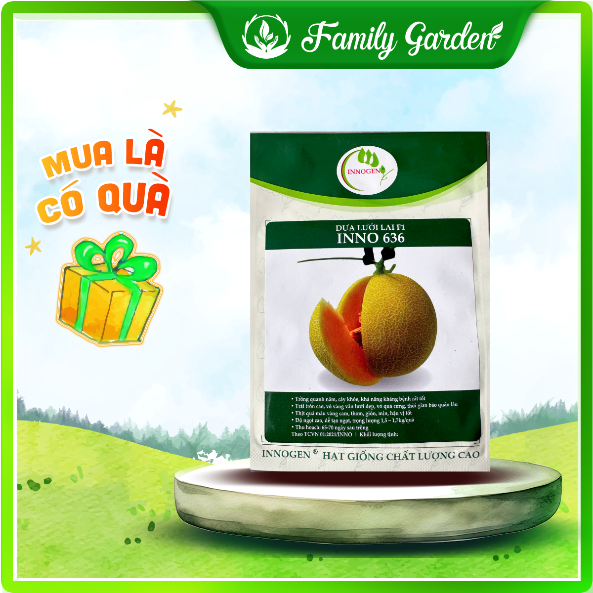 Hạt giống dưa lưới lai F1 - Độc quyền Family Garden